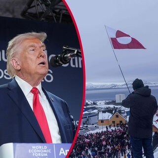 Trump spricht beim Weltwirtschaftsforum in Davos über Grönland.